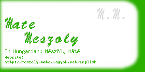 mate meszoly business card